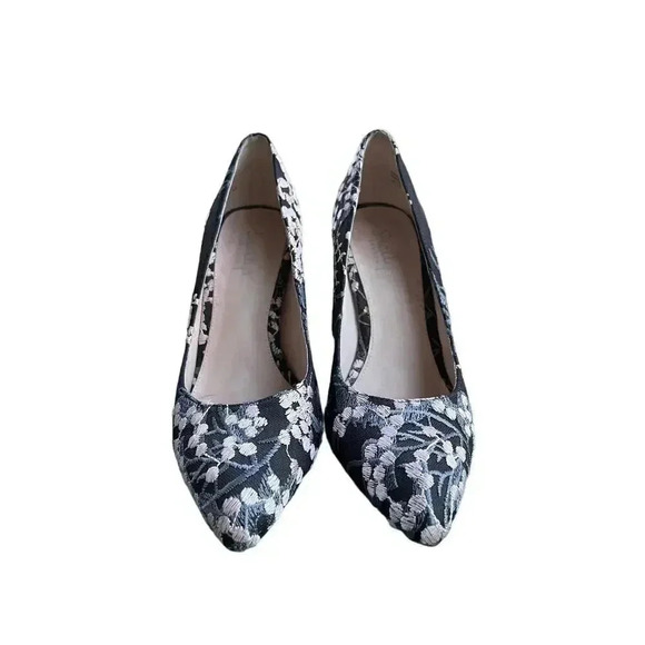 Shelly’s London chunky heels point toe floral brocade 7.5 - Picture 4 of 8